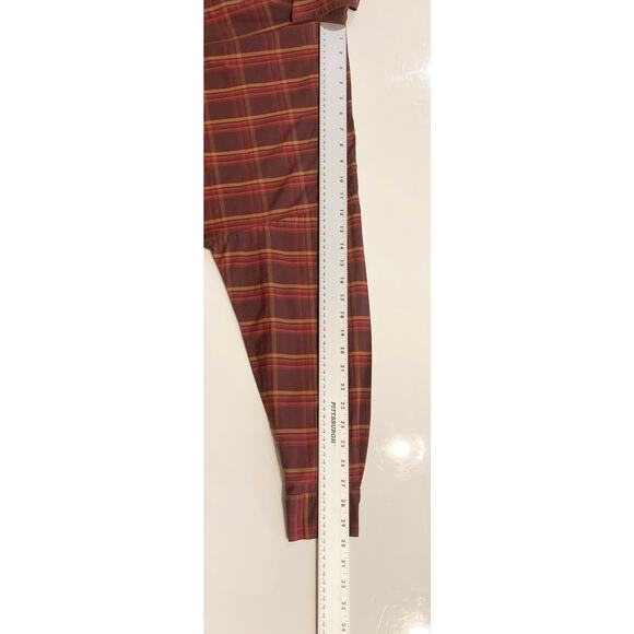 NWOT ESKANDAR Shirt 1~S~M~L~XL Oversized Plaid Brown Red High-Low Btn-Up Long-Sl - Picture 13 of 13
